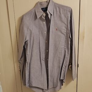 Ralph Lauren Men's Light Gray Button Down Shirt